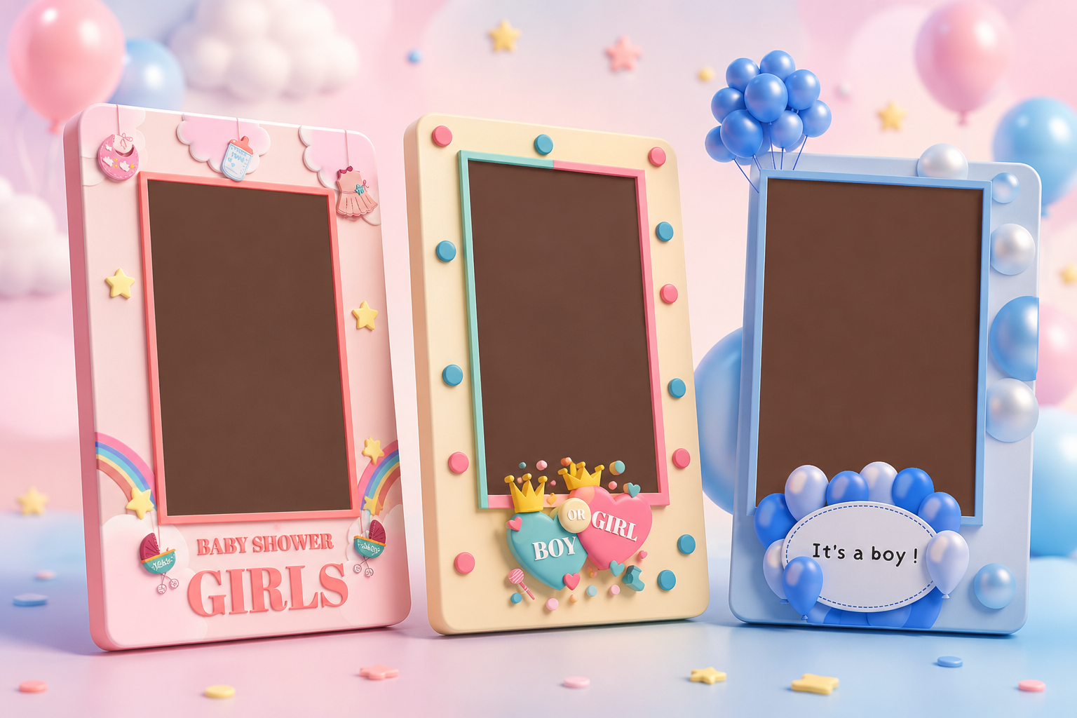 Baby Shower Photo Booth Template Ideas: Designs, Sizes and Editable Options