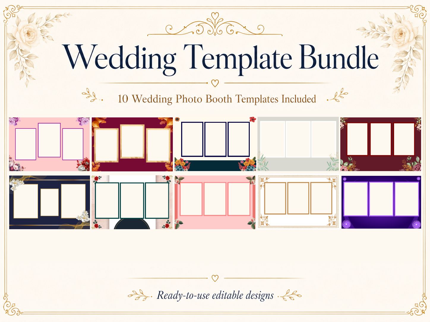 Wedding Photo Booth Templates Bundle