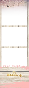 Wedding photo booth strip template with three photo openings from the MyMirrorClub library
