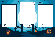 Actual halloween templates design from the MyMirrorClub editable photo booth template library