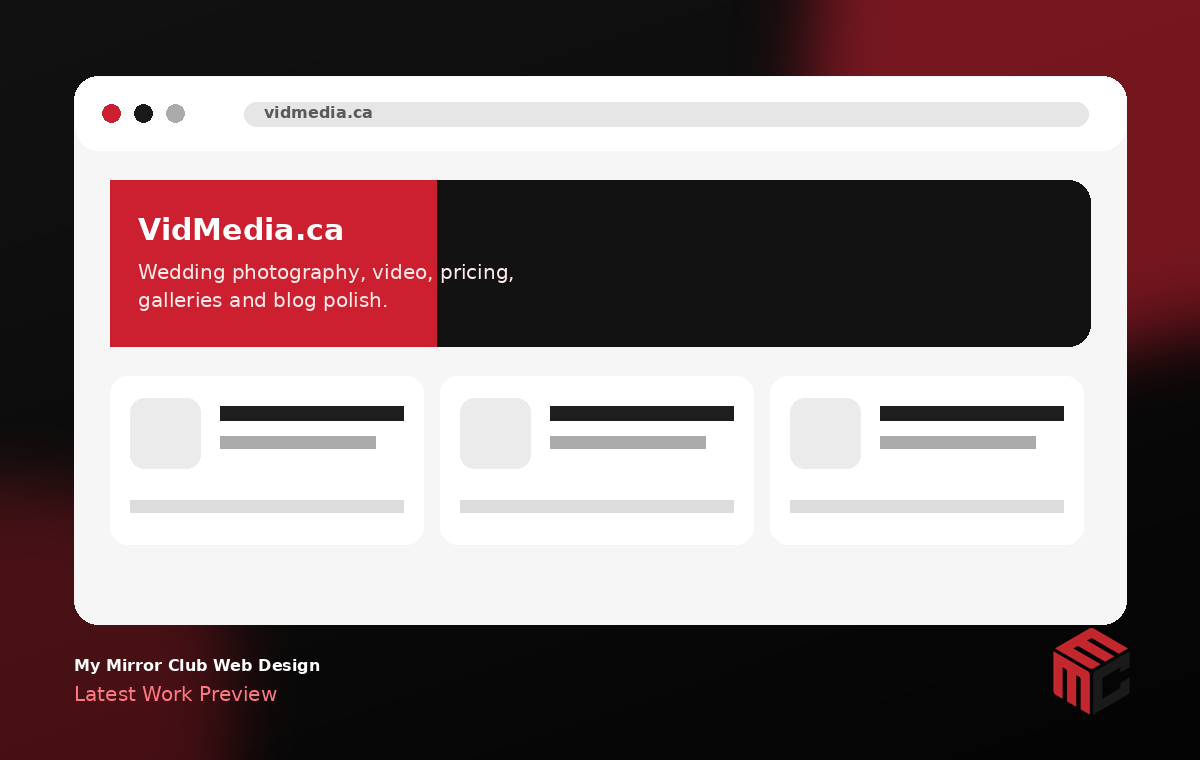 VidMedia.ca homepage screenshot